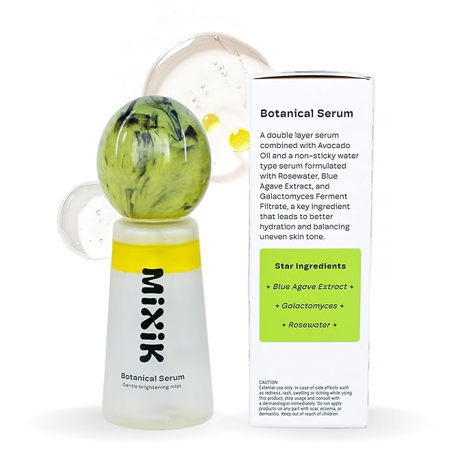 MIXIK Korean Skin Care Spray Serum - Hydrating Serum Spray for Face, Glow Face Mist, Vegan Botanical Serum Setting Spray, Alcohol & Fragrance Free, Hydrating Mist (80 ml (2.7 fl oz) Full Size)