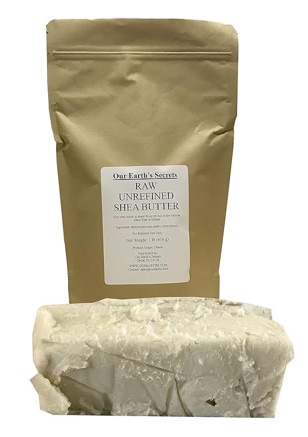 Our Earth's Secrets Ivory Raw Unrefined Shea Butter Top Grade, 1 Pound