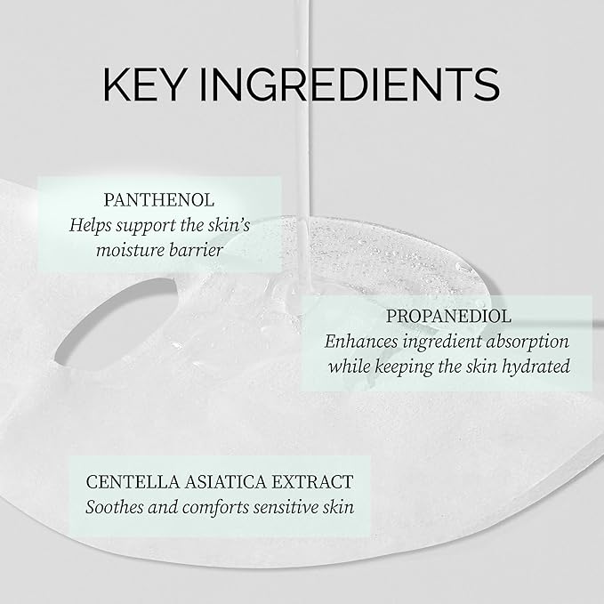 Soothing Essence Mask (1ea), Calming Hydrating Sheet Mask for Sensitive Skin, Korean Skincare Facial Mask for Smooth & Healthy Skin, Clean Beauty, Vegan