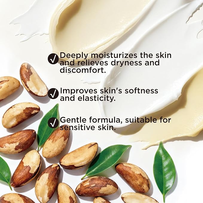Brazil Nut Whipped Body Butter, Shea Body Butter for Women Dry Skin, Natural Brazil Nut Lotion for Body Moisturizer-Deep Moisturizing and Softening-3.4 floz+6.8 floz(100ml+200ml)
