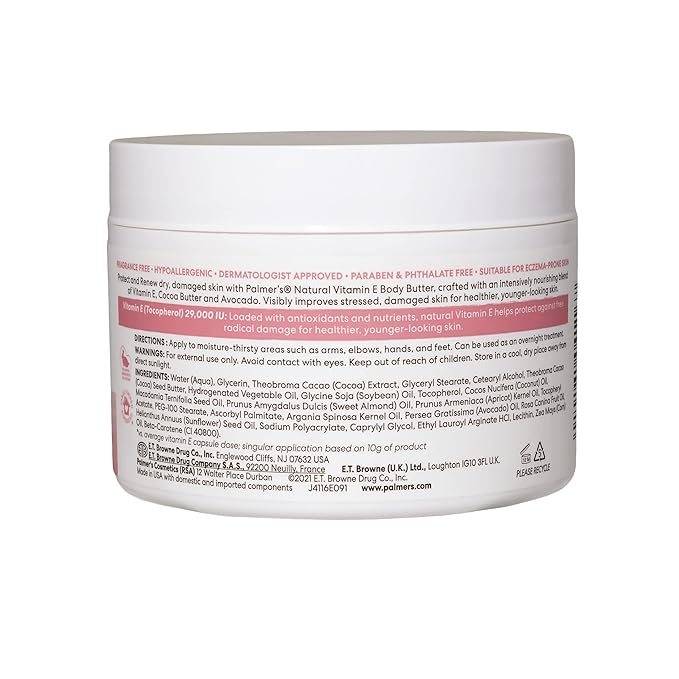 Palmer's Natural Vitamin E Body Butter, 7.25 Ounce (Pack of 2)