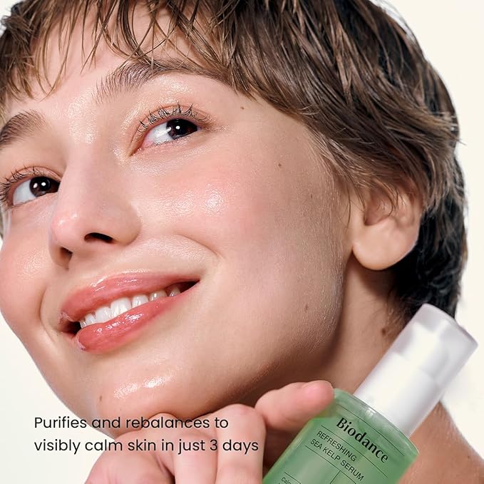 BIODANCE Refreshing Sea Kelp Serum, Oil & Sebum Control, Soothing, Calming Serum for Oily & Combination, Sensitive Skin, Korean Skin Care | 1.01 fl.oz x 1 ea