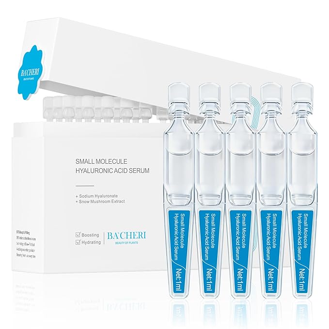 Hyaluronic Acid Serum – Ultra Hydrating Serum for Plumper Skin Daily Pre-Makeup Skincare Not Sticky Hyaluronic Acid Ampoules, Suitable for Dry & Sensitive Skin Single-Use 30PCS