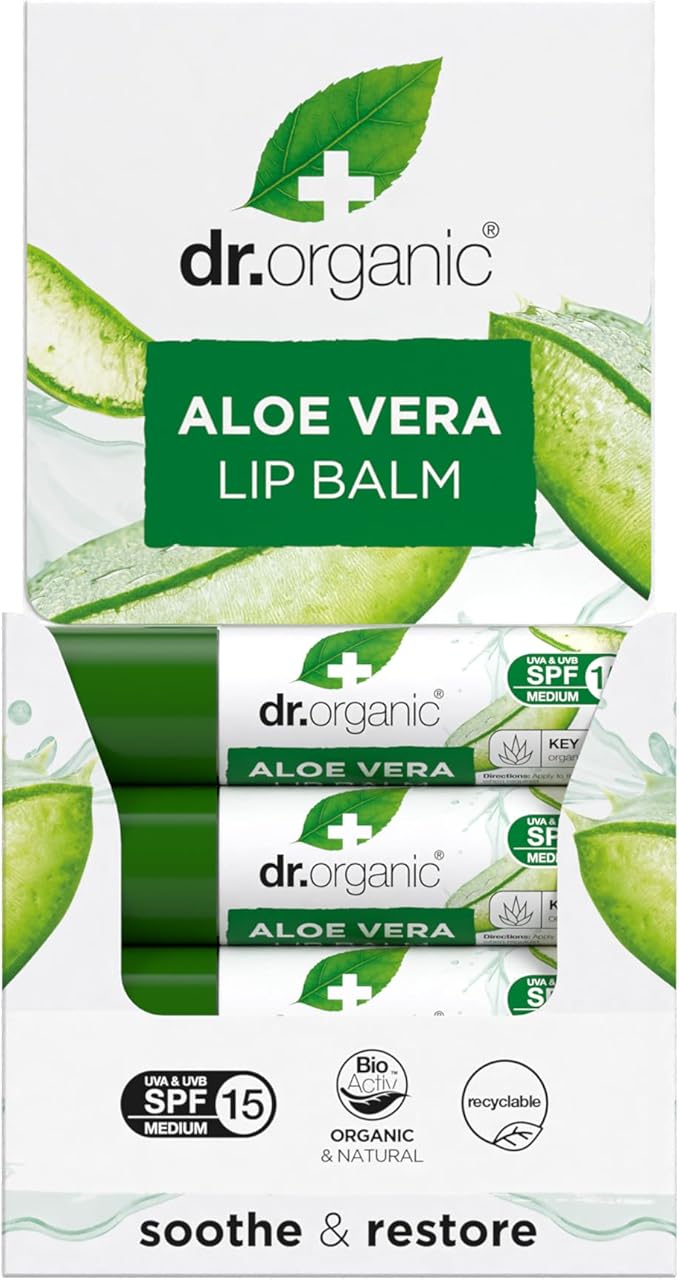 Organic Doctor Organic Aloe Vera Lip Balm, 5.7 ml