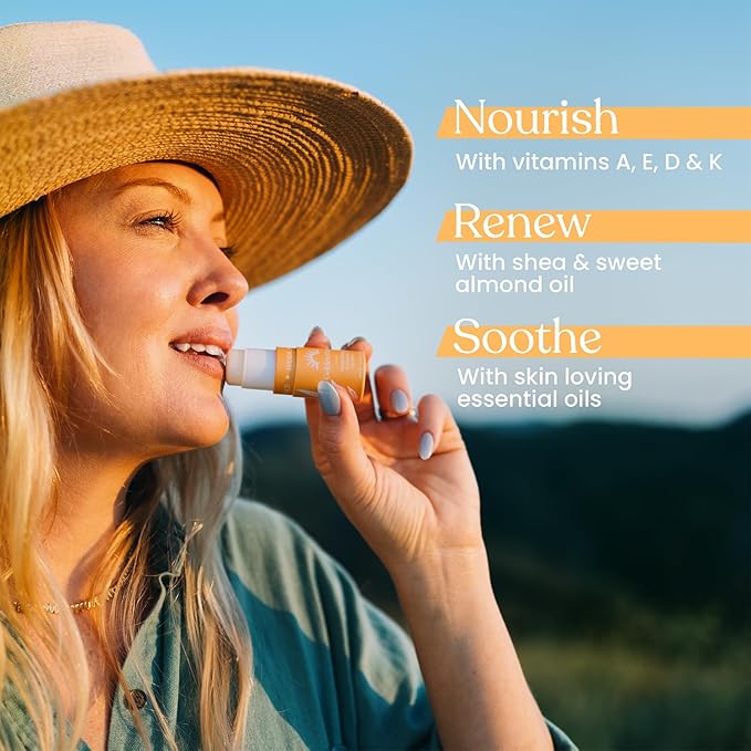 Cloven Tallow Lip Balm, Deep Hydration for Lips, Face & Dry Skin | Natural Grass-Fed, Organic Ingredients, Nourishes & Protects | Ylang-Ylang & Turmeric | Made in the USA