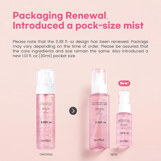 Intensive Soothing Collagen Jelly Mist, Deep Hydrating Pink facial mist, Elasticity Moisturizer, Dewy Glow Spray, Hyaluronic Acid, Lightweight Gentle for All Skin, Korean skin care 3.38 fl oz