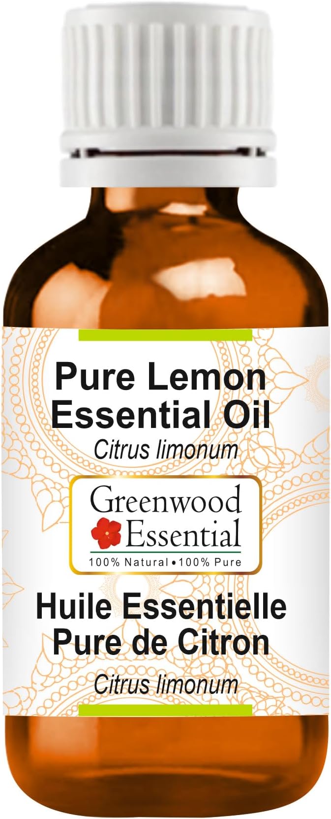 Greenwood Essential Pure Lemon Essential Oil (Citrus limonum) Steam Distilled 5ml (0.16 oz)