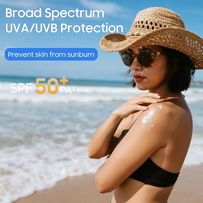 Travel Essentials Face Sunscreen SPF 50 for Women – Broad Spectrum UVA/UVB, Oxybenzone-Free – Lightweight, Non-Greasy, Hydrating Formula for All Skin Types – For Daily Wear Under Makeup – 1.76 fl oz