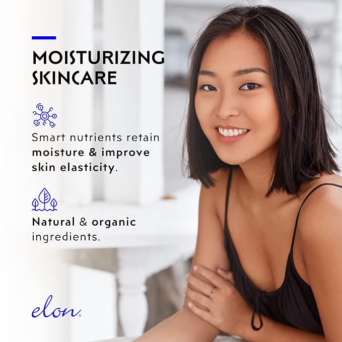 Elon Hyaluronic Acid Serum for Face & Neck - Revitalizing Daily Facial Serum Vitamin C and Hyaluronic Acid, E & Jojoba Oil - Promotes Deep Hydration & Collagen Production - Suitable for all Skin Types