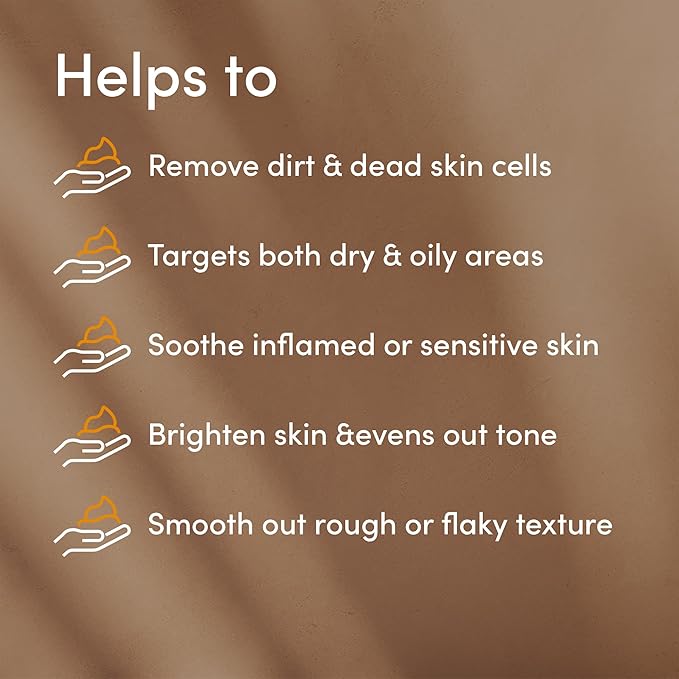 Urban Veda Soothing Exfoliating Face Scrub |For Mature & Sensitive Skin |Contains Sandalwood, Clary Sage & Natural Volcanic Pumice|Gentle Face Scrub For Women| For Blackheads | 4.2 Fl oz