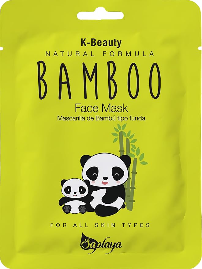 Saplaya Face Masks 12 Pack Scented Facemask Sheets Skin Care Mask Single Scent K-Beauty Natural Formula(Bamboo 12 Pack)