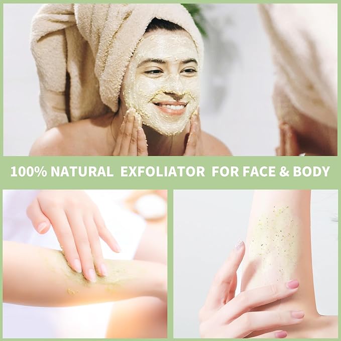 Aloe Vera Facial Scrub & Cleanser - Exfoliating Face Wash for Blackheads & Acne