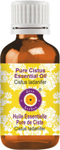 Deve Herbes Pure Cistus Essential Oil (Cistus ladanifer) Steam Distilled 15ml (0.50 oz)