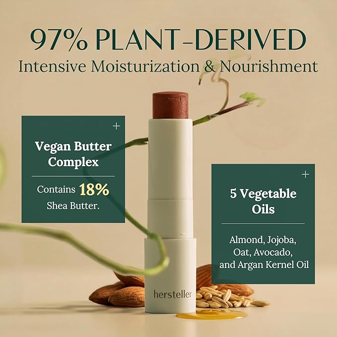 hersteller Nearby Recharging Lip Balm Vegan Butter Complex Intensive Moisturizing Treatment for Dry Lips and Cheek Natural Healthy (Nutty)