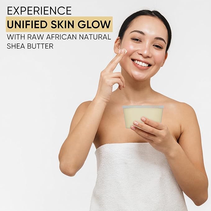 HERBOGANIC Pure African Shea Butter Raw Organic, White Ivory 100% Natural Unrefined | For Body & Hair Scalp Non GMO - 32 oz