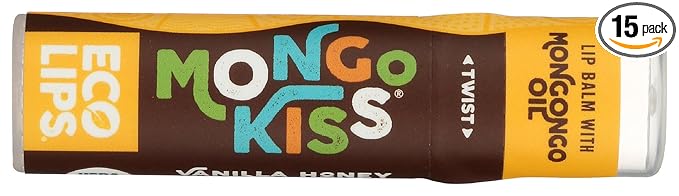 ECO LIPS Organic Mongo Kiss Vanilla Honey Lip Balm, 0.25 OZ