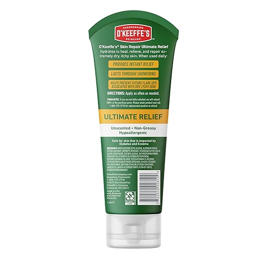 O’Keeffe’s Skin Repair Ultimate Relief Body Cream, 7oz Tube (Pack of 1) – for the Most Severe Dry Skin