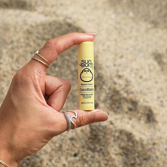 Sun Bum Cocobalm Banana Cream - Hydrating Lip Balm with Coconut Oil and Aloe Vera - 0.15 oz Stick