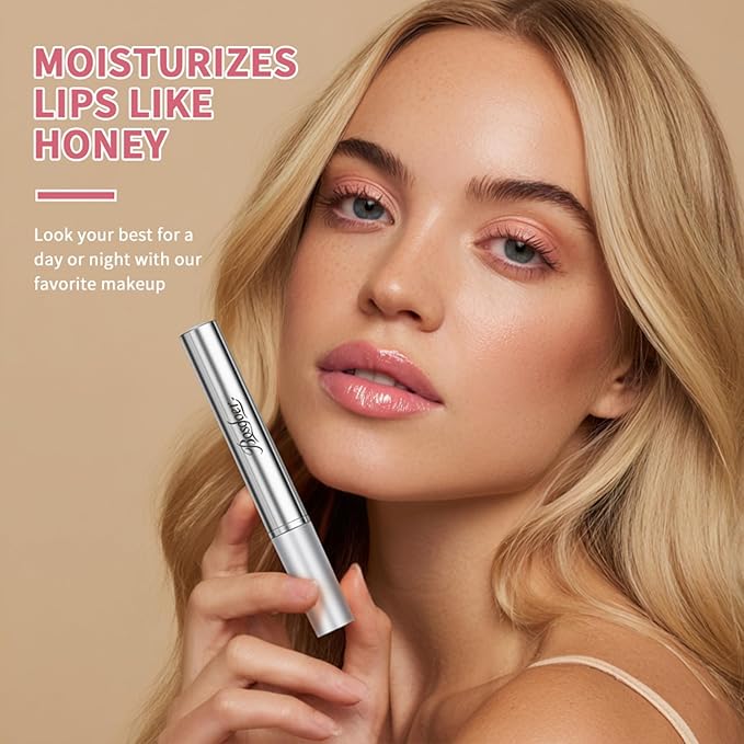 Honey Lip Tinted Lip Balm, Nourishing Hydrating Natural Color, Moisturizing Lip Care for Soft Lips for Daily Use, Enhances Lips with a Subtle Tint, Long Lasting, Lightweight (1PCS Pink, Large)