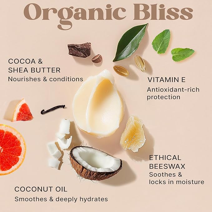 USDA Organic Lip Balm - USA Made with Natural Ingredients - 12-Pack (6 flavors) – Beeswax, Coconut Oil, Vitamin E – Moisturizing Chapstick for Dry, Cracked Lips – Lip Care Gift Set