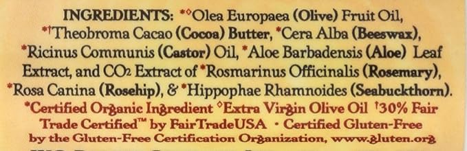 Badger, Creamy Cocoa Lip Balm Stick, 0.25 Ounce