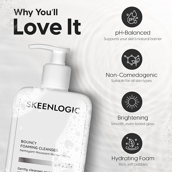 Gentle Foaming Cleanser – Gentle Face Wash for Men & Women with Licorice, Niacinamide & Ceramides – for All Skin Types – Non-Comedogenic – 400ml
