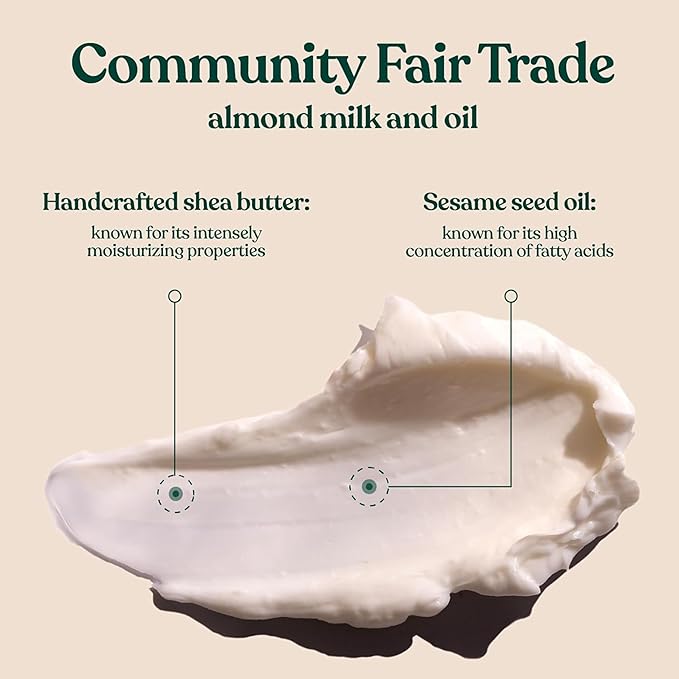The Body Shop Almond Milk Body Butter, 96H Nourishing Moisture, For Dry, Sensitive Skin, Vegan | 200 mL / 6.75 Oz (192g)