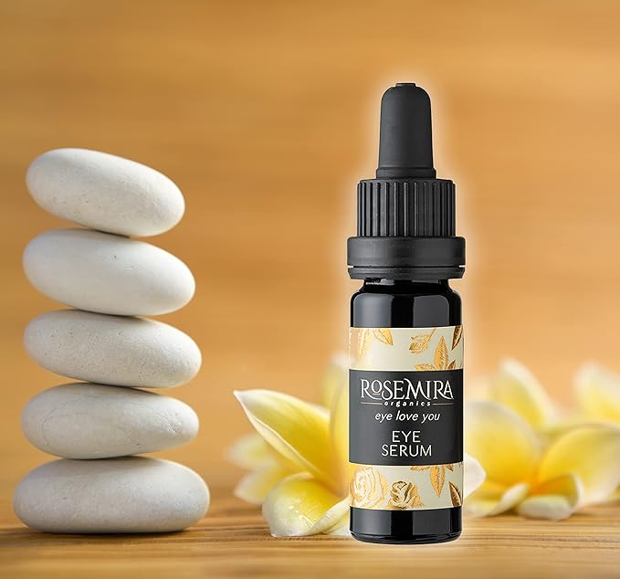 Organic Eye Cream for Dark Circles and Puffiness PLUS Anti Aging & Under Eye Serum - For Fine Lines and Wrinkles - 1 Month Supply - Made in USA