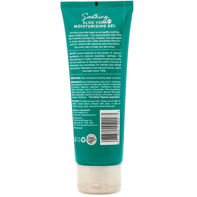 Jason Pure Natural Moisturizing Gel, Soothing Aloe Vera, 4 Ounce