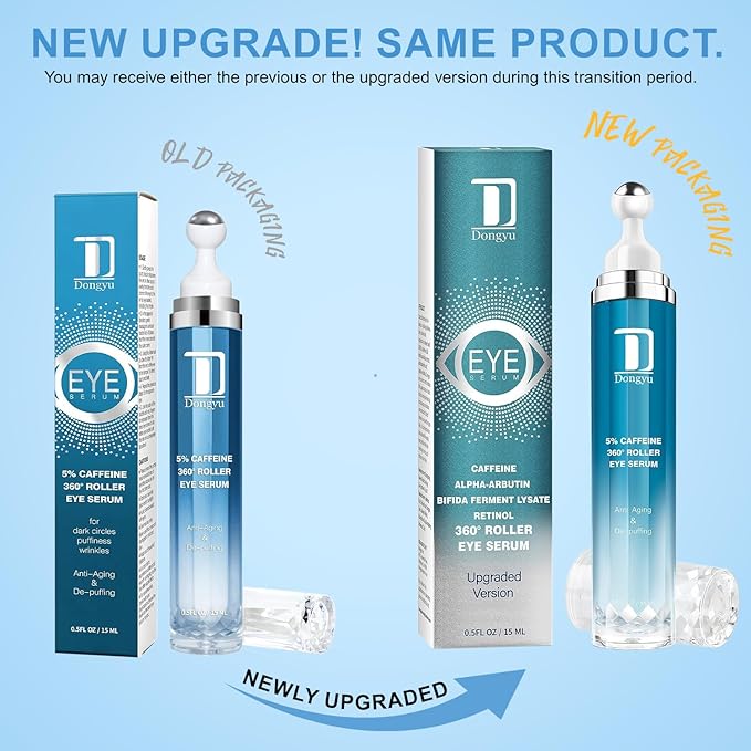 Caffeine Eye Cream for Dark Circles: Under Eye Cream Morning Skincare - Daily Eye Serum for Eyelids Puffiness (Formula Upgraded)
