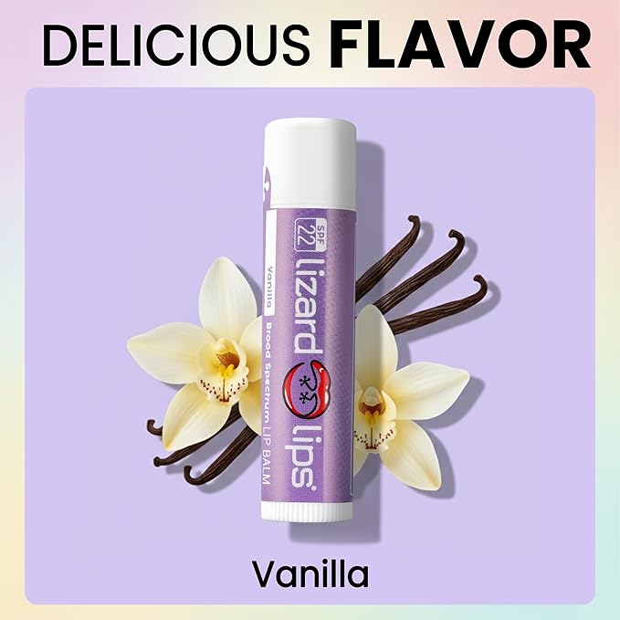 LizardLips Lip Balm SPF 22 Original Flavor: Natural Hydrating Moisturizing Lip Sunscreen, Smooth Classic Flavor, Fun Quirky Beach Vacation Essentials