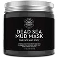 Pure Body Naturals Dead Sea Mud Mask - Face Mask and Body Mud for Acne, Blackheads, and Oily Skin - Facial Self Care for Men and Women - Minimize Pores with Deadsea Mud, Clay, Charcoal - 8.8 Ounce