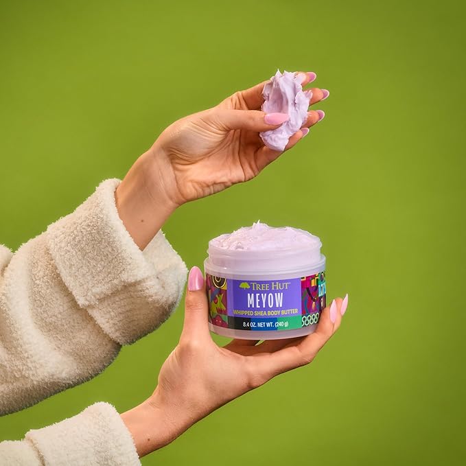 Tree Hut Meyow Whipped Shea Body Butter, Hydrating & Nourishing Body Lotion with Natural Oils, Moisturizer for Soft & Smooth Skin, Limited Edition, Fall Scent, 8.4 Fl Oz