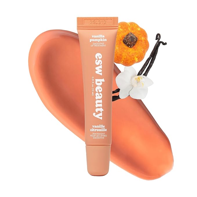 ESW Beauty Vanilla Pumpkin Smoothie Lip Treatment – Cozy Vanilla & Pumpkin Spice with Shea Butter & Vitamin E for Deep Hydration & Nourished Lips