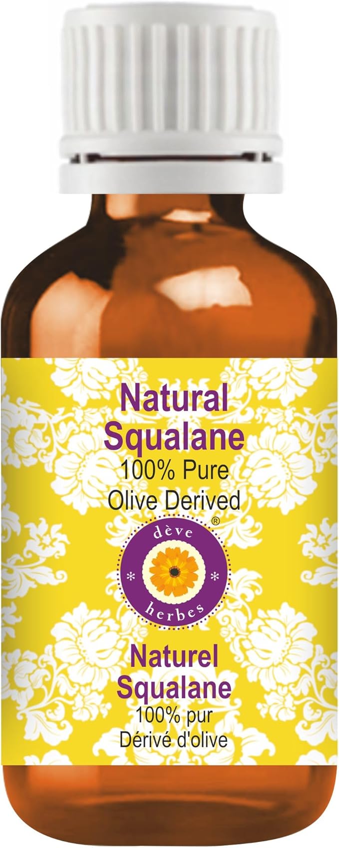 dève herbes Natural Squalane Oil (derived from Olives) | Infused | Pure | Non-Sticky | Lightweight | for Facial Care | Men & Women | 30ml (1 oz)