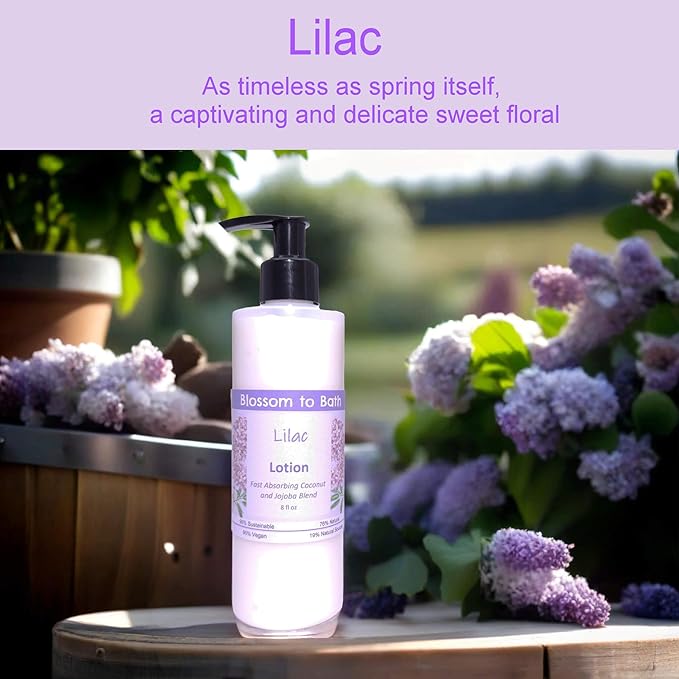 Lilac Lotion (8 Ounce) - Phthalate Free Fragrance - Absorbs Quickly with a Fresh Blooming Scent