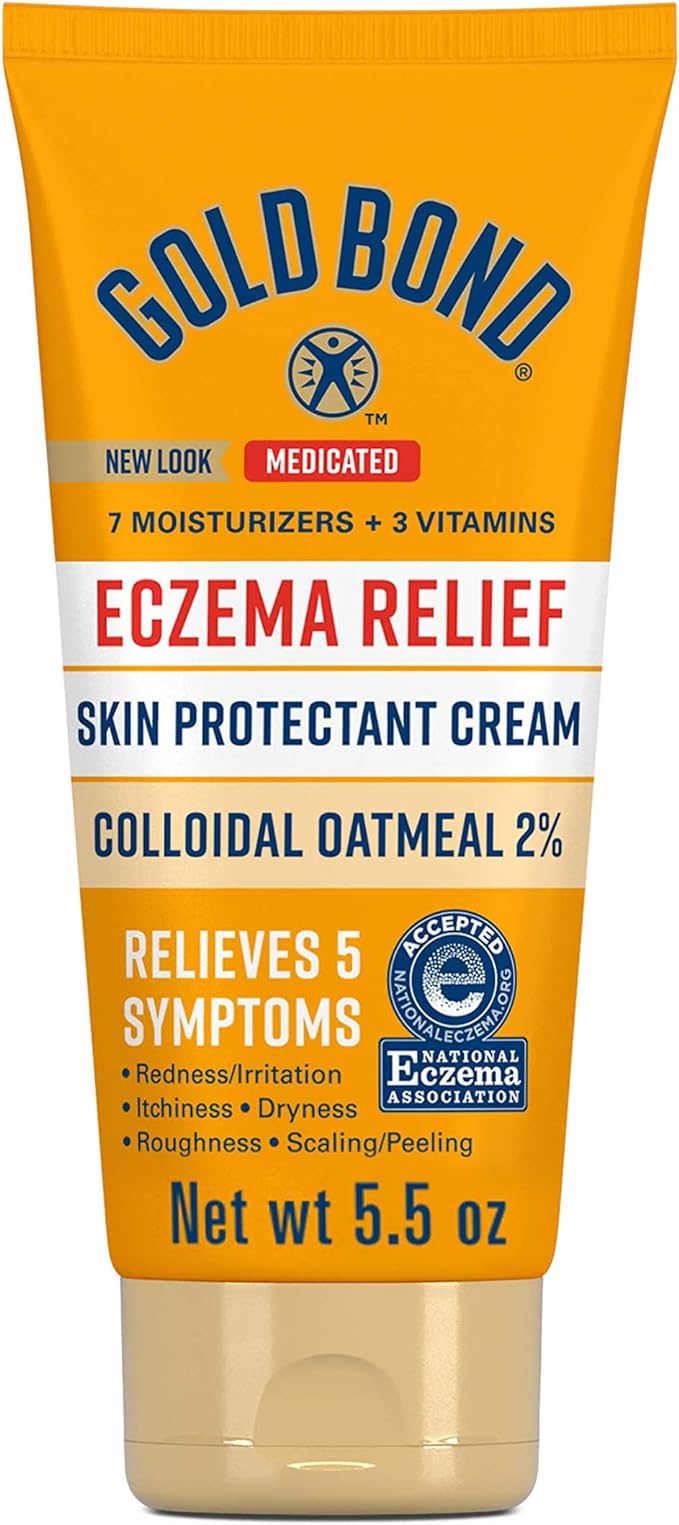 Gold Bond Eczema Relief Cream and Hand Cream Bundle with 5.5 oz and 3 oz Tubes, 2% Colloidal Oatmeal