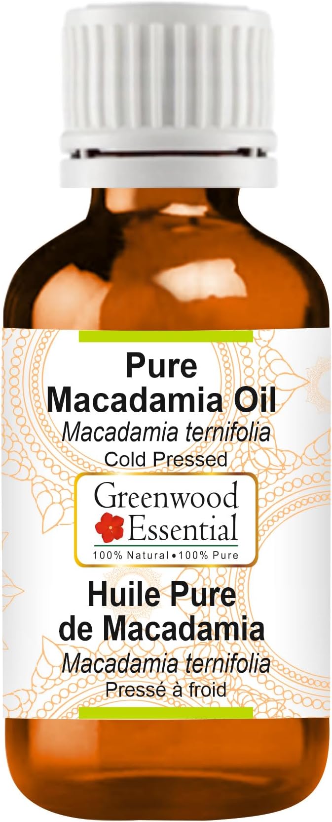 Greenwood Essential Pure Macadamia Oil (Macadamia ternifolia) Cold Pressed 5ml (0.16 oz)