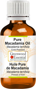 Greenwood Essential Pure Macadamia Oil (Macadamia ternifolia) Cold Pressed 100ml (3.38 oz)