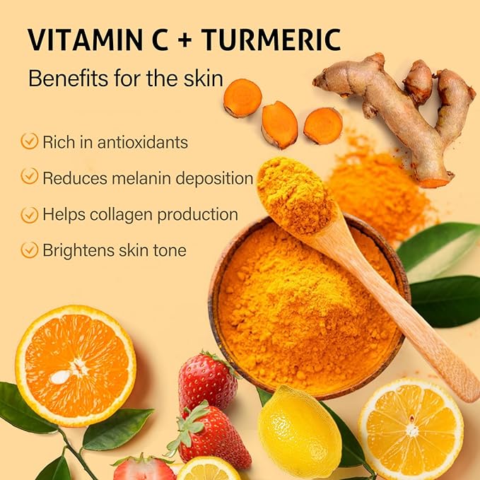 RIHAKO Easter Gifts for Women Turmeric Vitamin C Face Scrub-Turmeric Microdermabrasion Exfoliating Facial Scrub Vitamin C Face Exfoliator