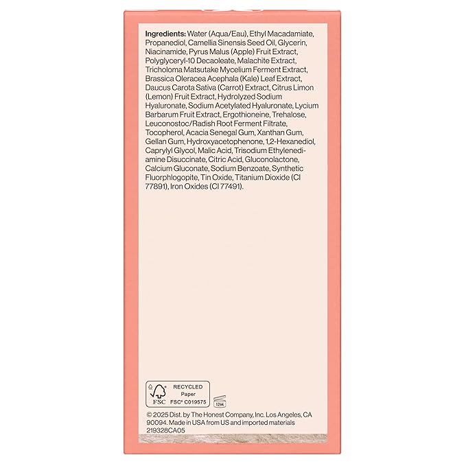 Honest Beauty Daily Green Juice Antioxidant Super Serum, Improves Skin Tone Texture, Gentle for Sensitive Skin, Fragrance-Free Vegan, 1 fl oz