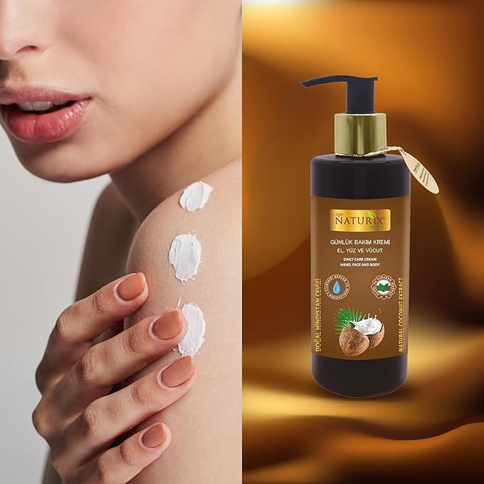 Hand Face and Body Coconut Vitamin Cream 8.45 Oz | Nourishing Care Normal to Dry Skin Lotion | Intensive Moisturizer Cream (Coconut)
