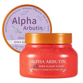 Facial Scrub Shea Sugar Scrub Ultra Hydrating and Exfoliating for Nourishing Essential Body Care Improves Acne Scars, Blackheads, Pore Size, and Skin Texture (alpha arbutin)