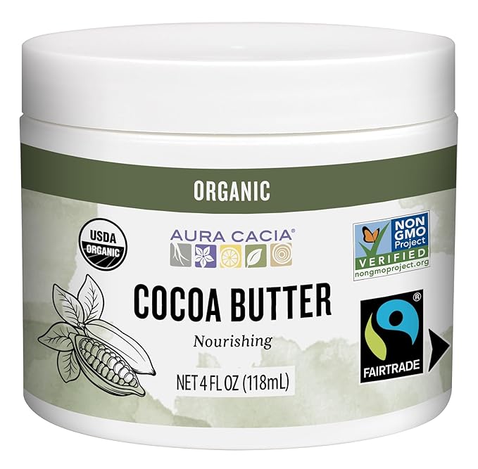 Aura Cacia Natural Cocoa Butter, 4 Ounce (113 g)