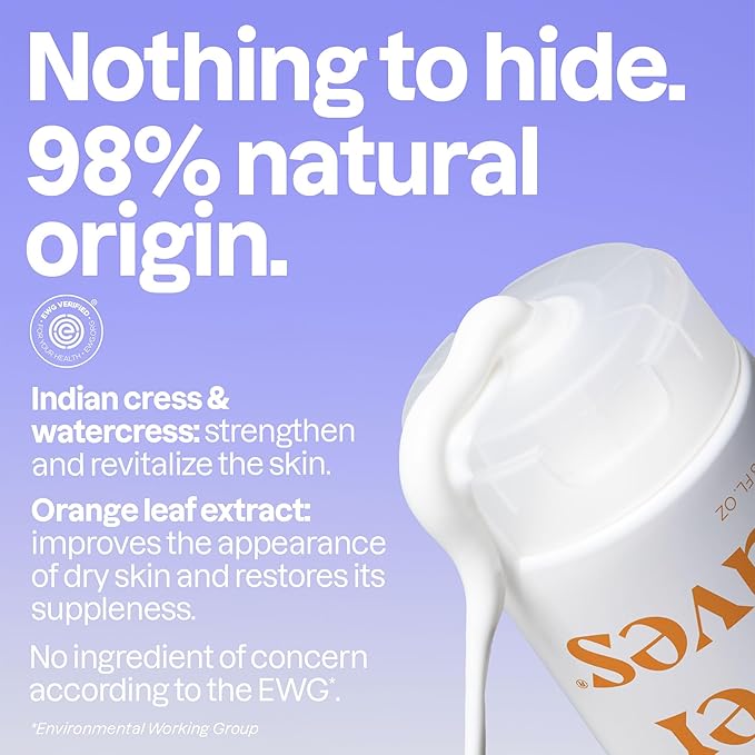 ATTITUDE Body Cream, EWG Verified, Plant- and Mineral-Based Ingredients, Vegan and Cruelty-free, Energizing, Orange Leaves, 8 Fl Oz