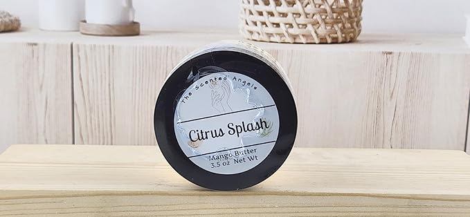 TSA Handmade Whipped Mango Citrus Splash Body Butter Cream, Luxury Body Lotion for Dry Skin, Daily Moisturizing Shea Butter, Sunflower Oil, Women, Men, Teens, 3.5 oz Jar (Citrus Splash, 3.5 oz)