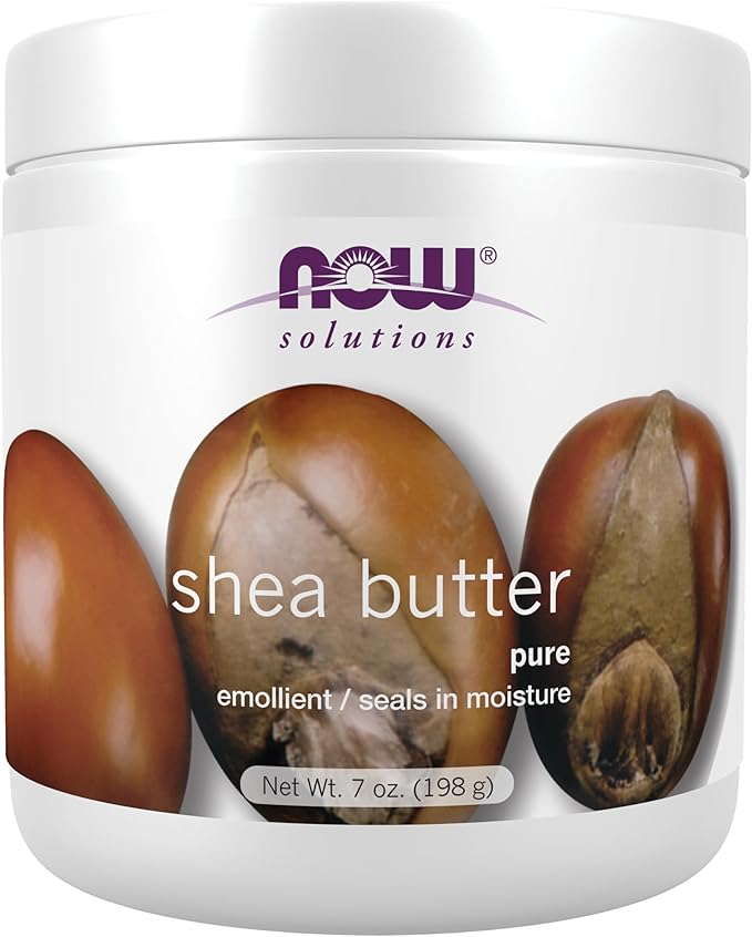 NOW Foods Solutions, Shea Butter, Skin Emollient, Seals in Moisture for Dry Rough Skin, 7-Ounce