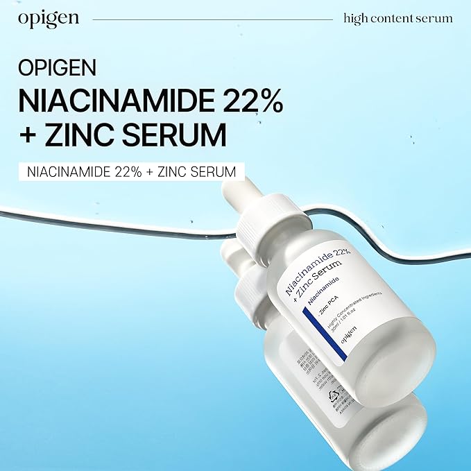 Niacinamide 22% + Zinc Serum for Face, Pore Reducer, Diminishes Acne Prone, Skin Balancing Pore Reducing, Korean Skin Care, 1oz