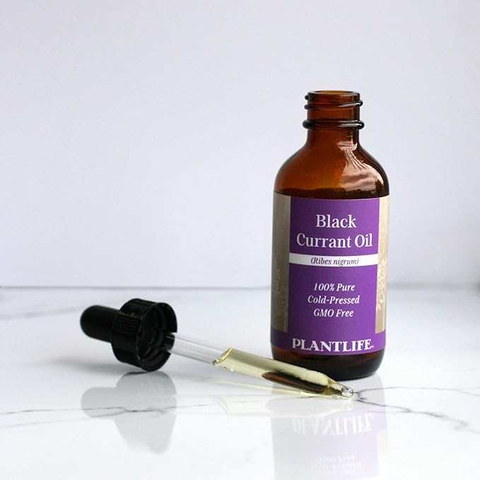 Plantlife Black Currant Carrier Oil - Cold Pressed, Non-GMO, and Gluten Free Carrier Oils - for Skin, Hair, and Personal Care - 2 oz