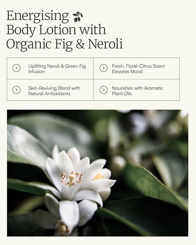 AEOLIS Nourishing Body Lotion with Neroli & Olive Leaves – Hydrating Moisturizer with Aloe Vera, Shea Butter & Vitamins – Non-Greasy, Vegan Skincare for All Skin Types – 6.76 fl oz